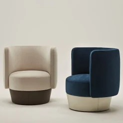 Margot Beige Leather Armchair