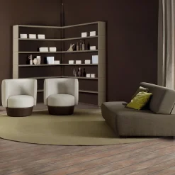 Margot Beige Leather Armchair