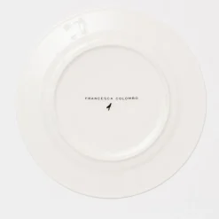 Marie Antoinette Black and Red Dinner Plate