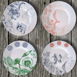 Marie Antoinette Green and Blue Set of 2 Bread Plates