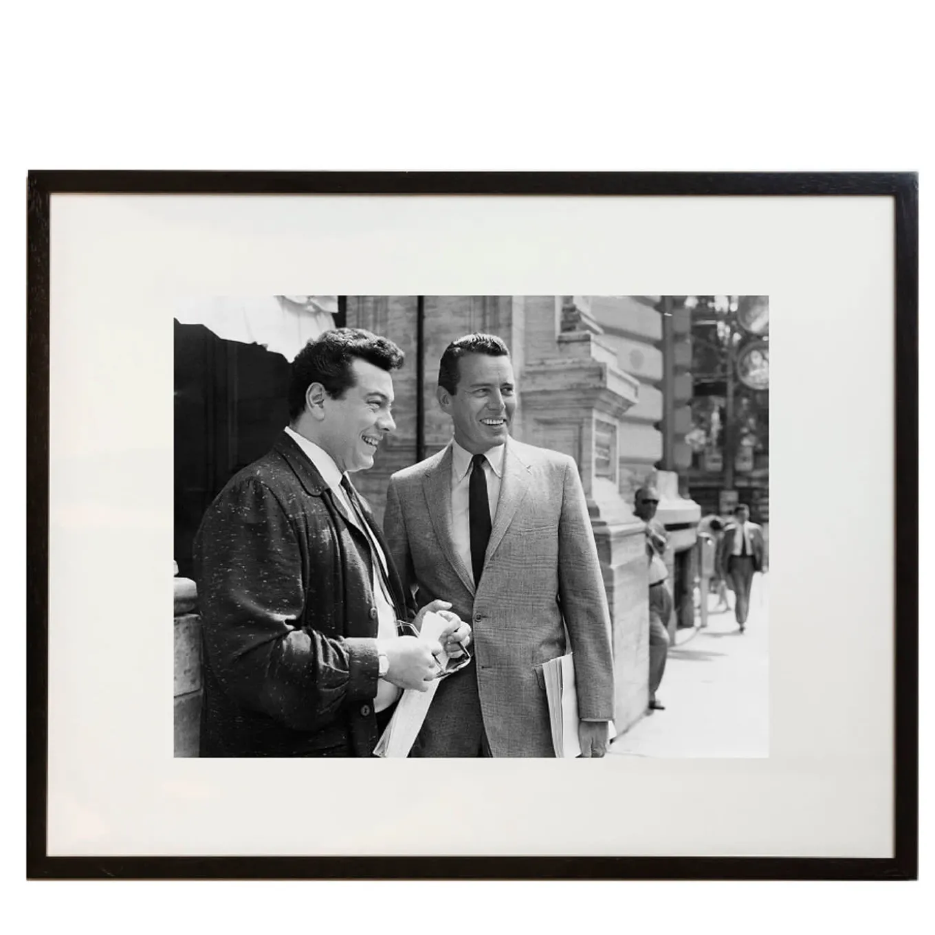 Mario Lanza And John Forsythe Framed Print by Keystone