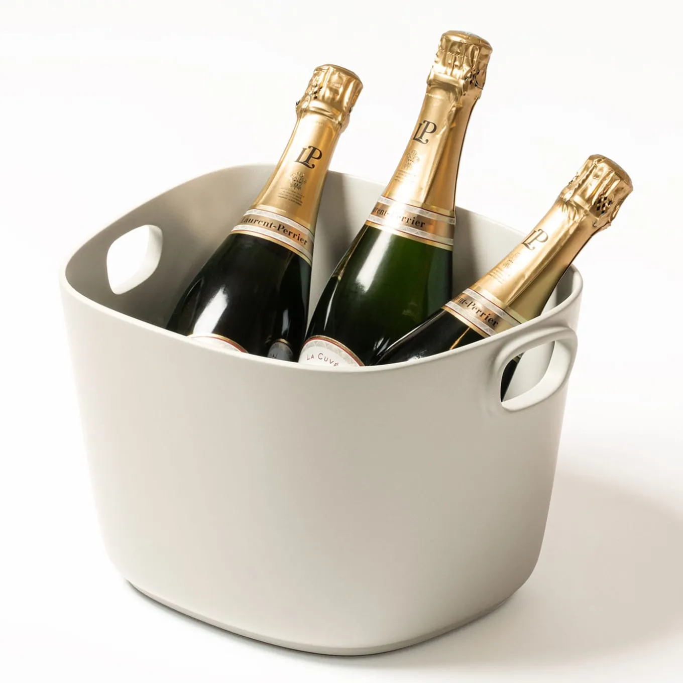 Maris White Cast Aluminium Champagne Bucket for Two to Three Bottles by Kelly Wearstler