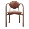 Marlena Leather & Wood Armchair