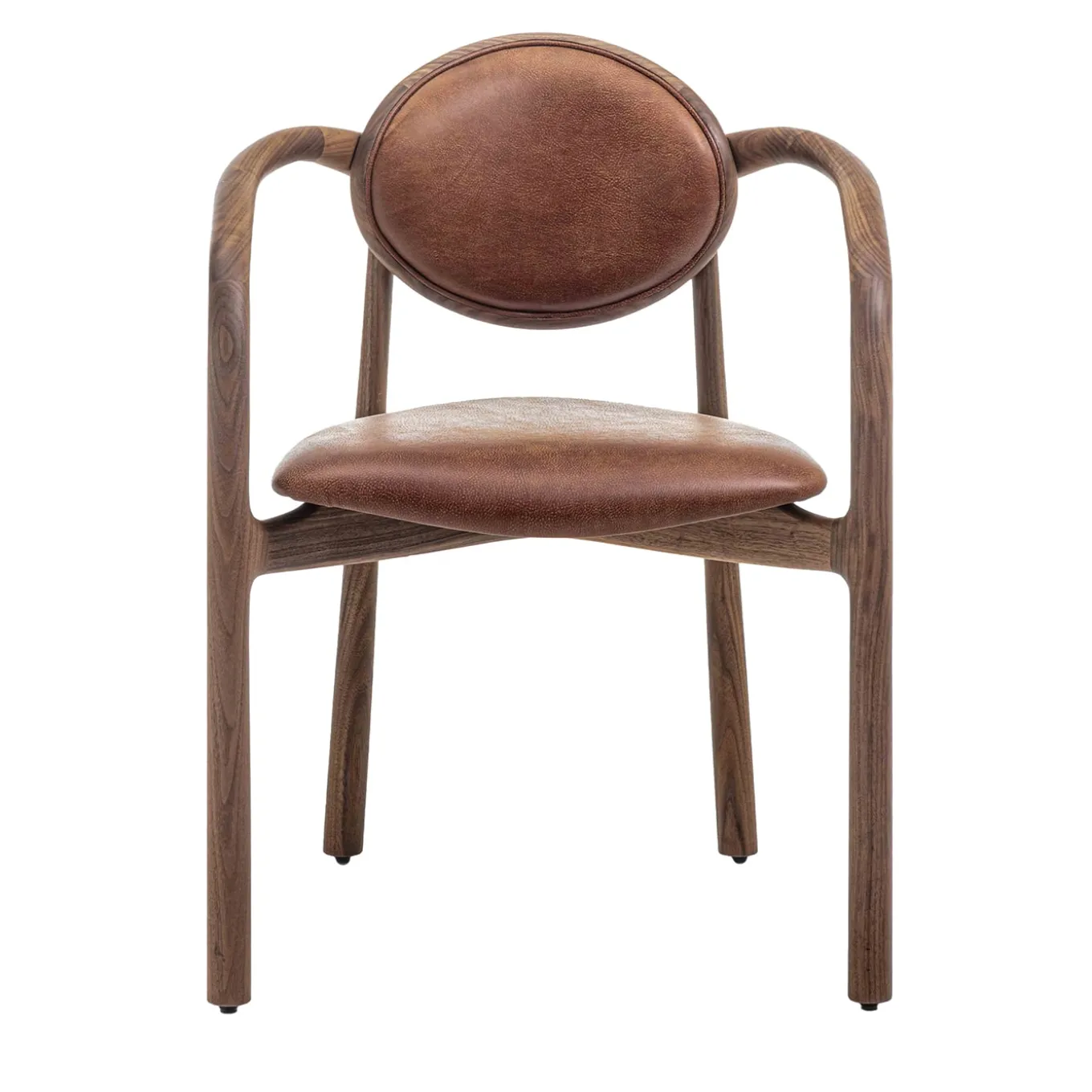 Marlena Leather & Wood Armchair