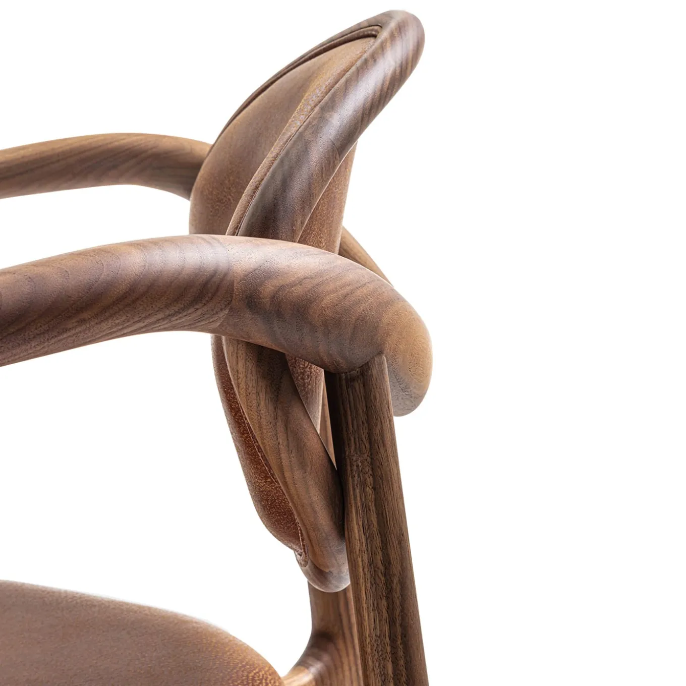 Marlena Leather & Wood Armchair