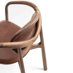 Marlena Leather & Wood Armchair
