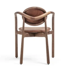Marlena Leather & Wood Armchair