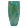Marmo Tall Green Vase with Gold
