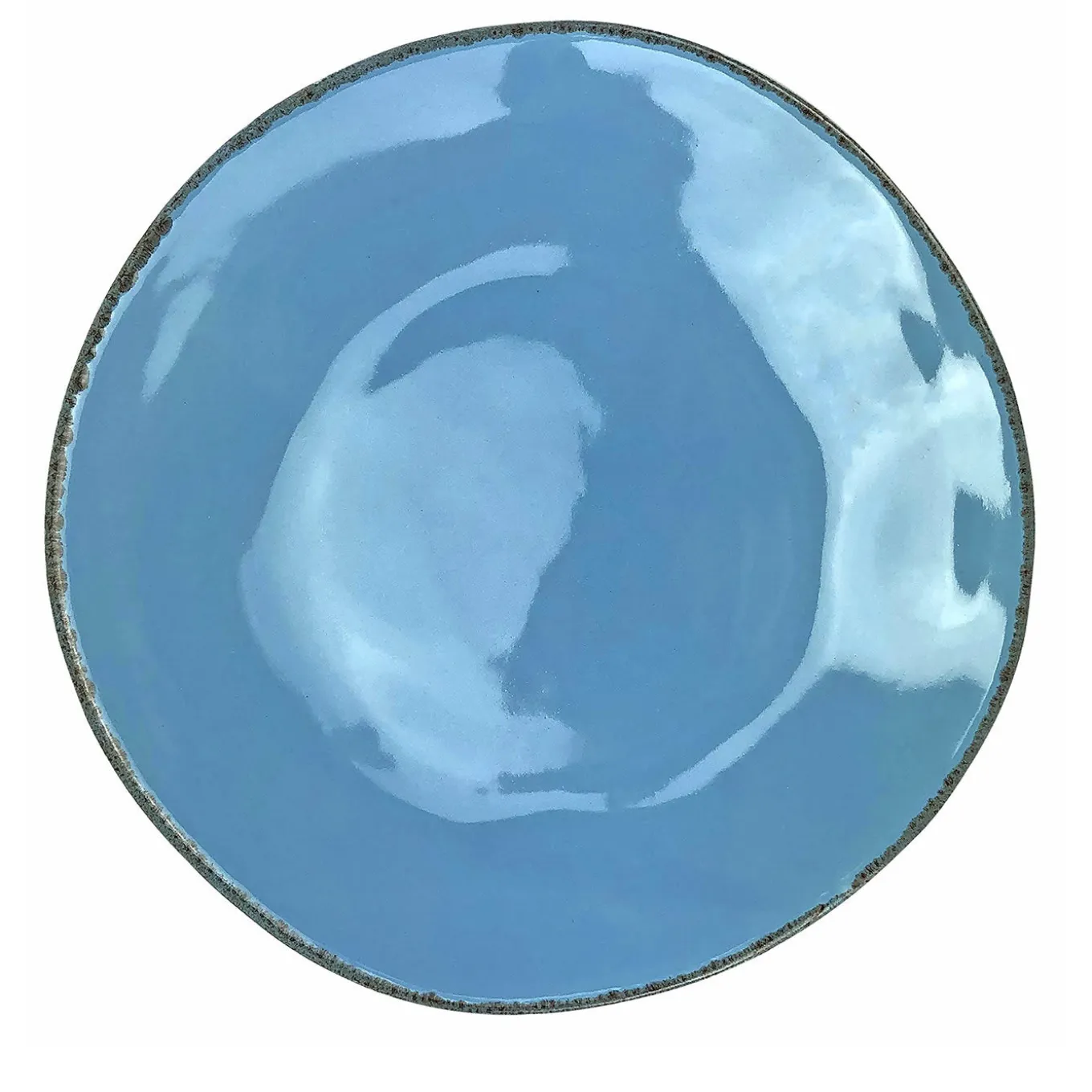 Materia Set of 6 Round Light-Blue Charger Plates