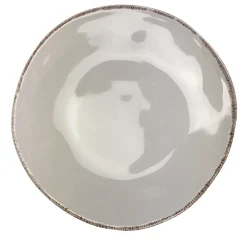 Materia Set of 6 Round Light-Gray Charger Plates