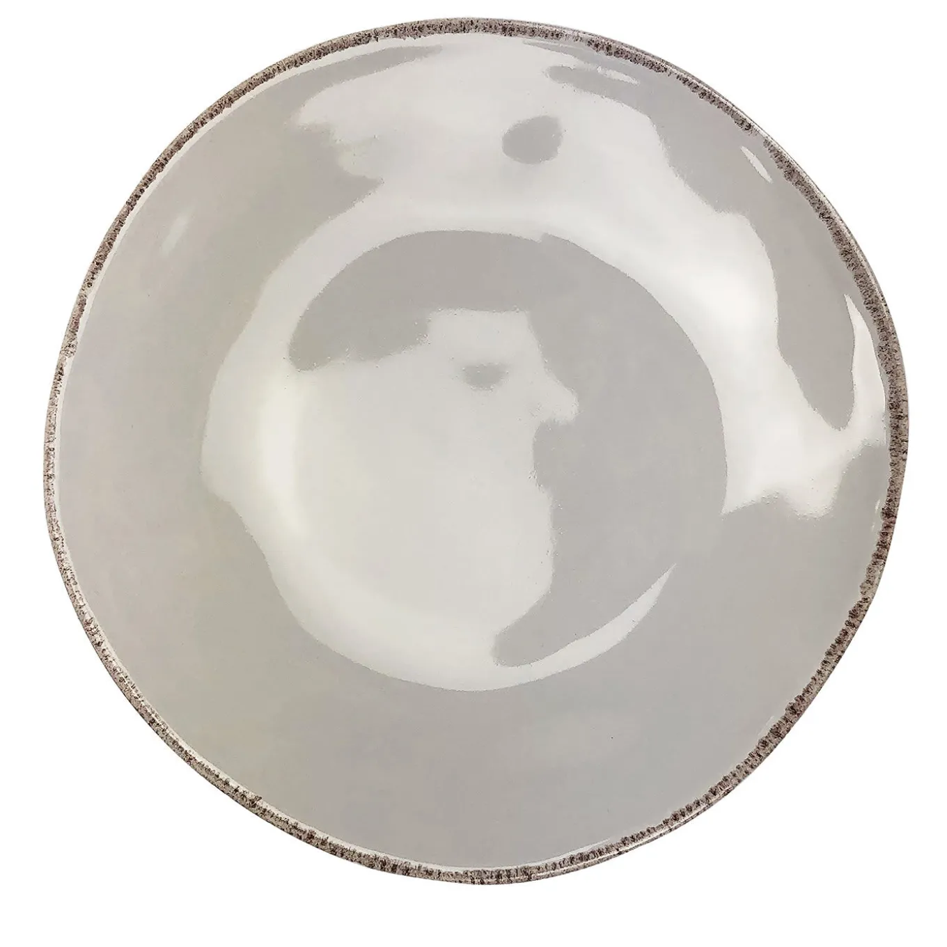 Materia Set of 6 Round Light-Gray Charger Plates