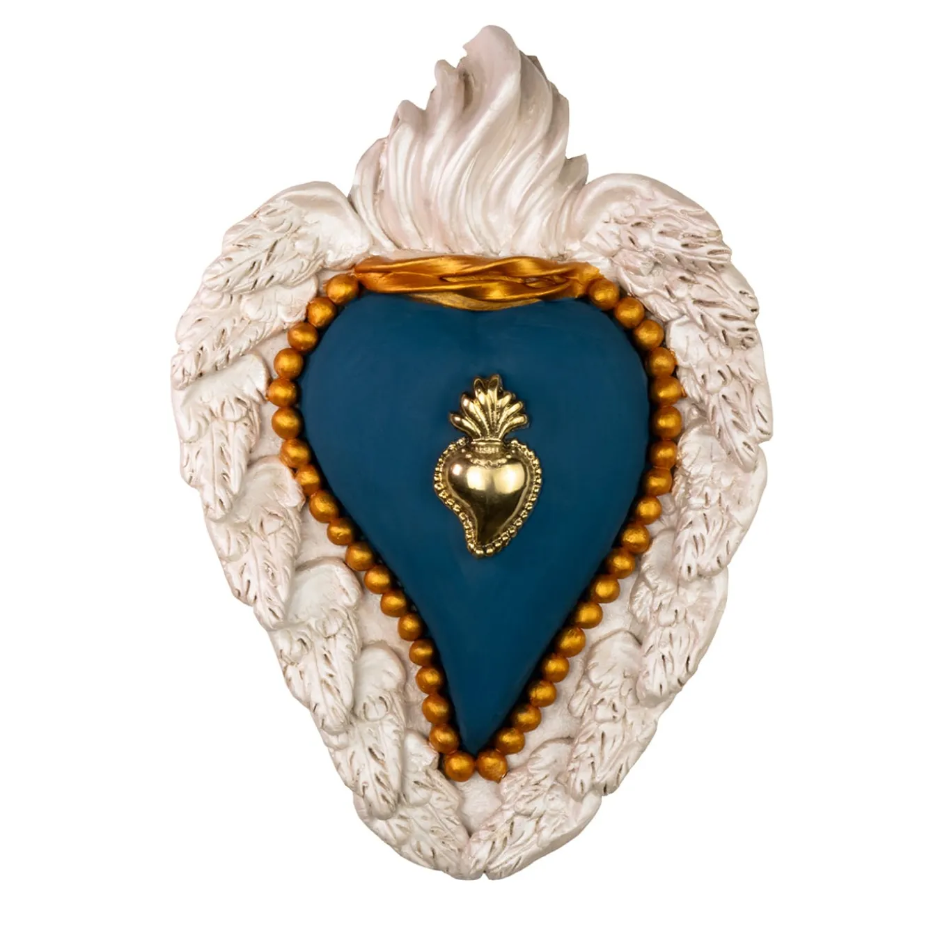 Matte Blue Ceramic Heart