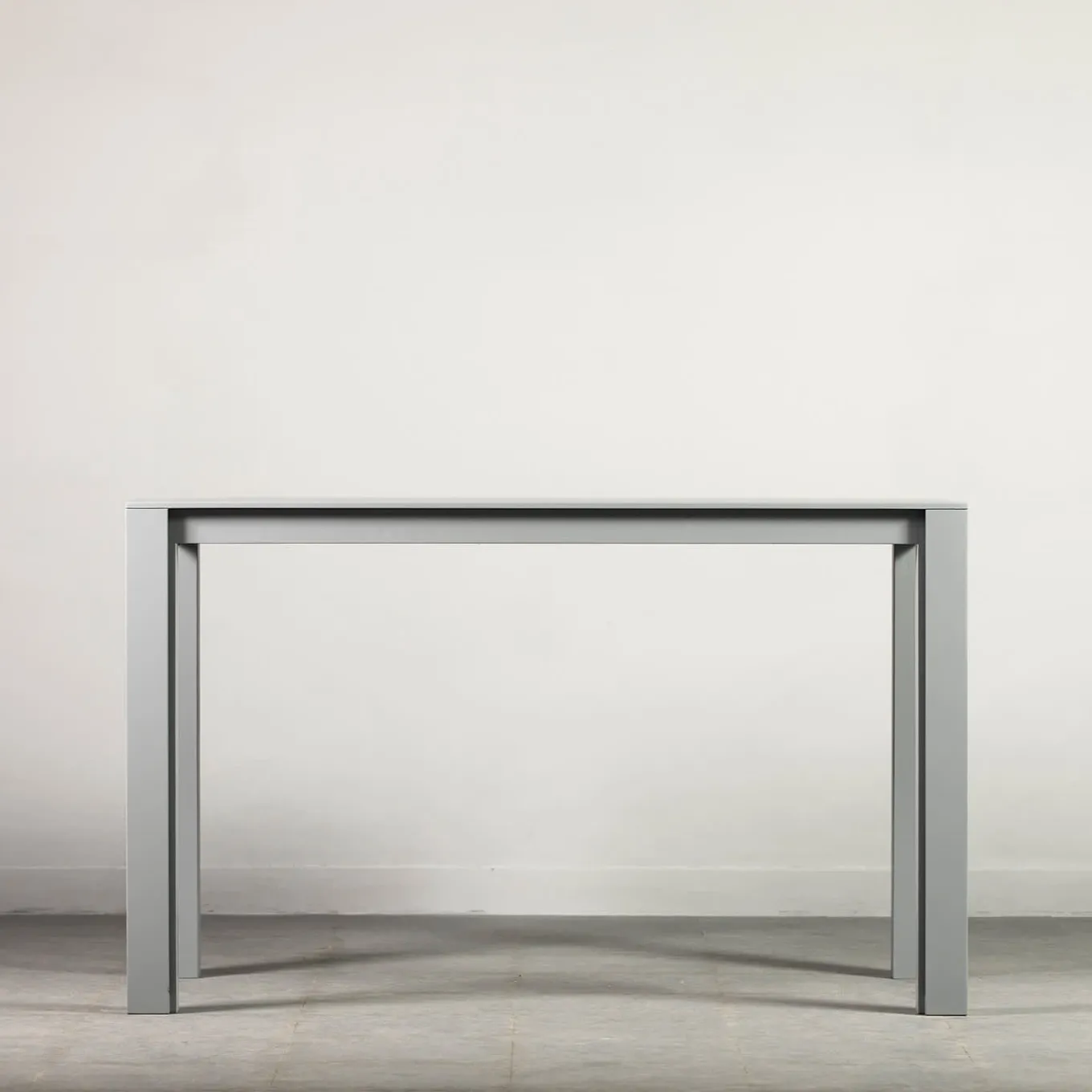 Matte Gray Lacquered Wood Console