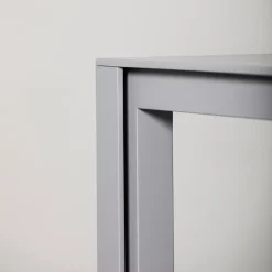 Matte Gray Lacquered Wood Console