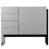 Matte Gray Lacquered Wood Cabinet With Door