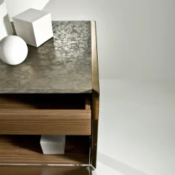 Maxima Bd 91 Unique Walnut Marble Sideboard 2 Drawers