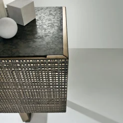 Maxima Bd 91 Unique Walnut Marble Sideboard 2 Drawers