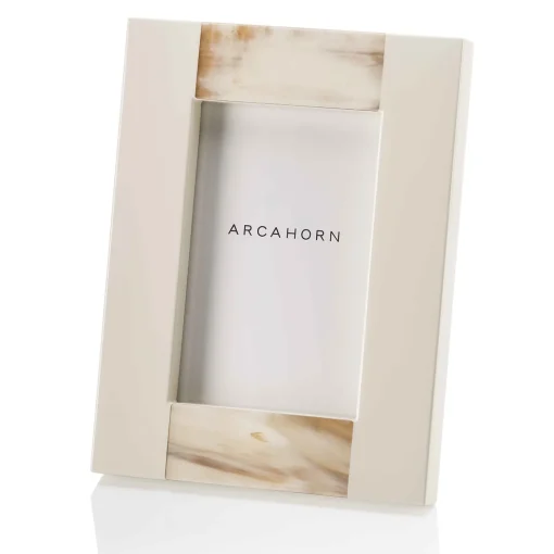 Medea Small Rectangular Ivory-Toned Horn Picture frame