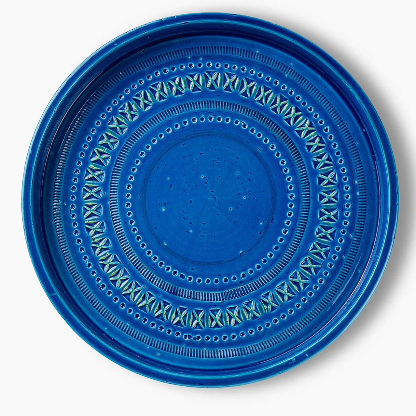 Medium Blue Decorative plate by Aldo Londi