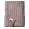 Medium Mauve Houndstooth Cashmere Blanket