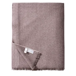 Medium Mauve Houndstooth Cashmere Blanket