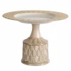 MEDIUM PEACOCK CAKE STAND - BEIGE