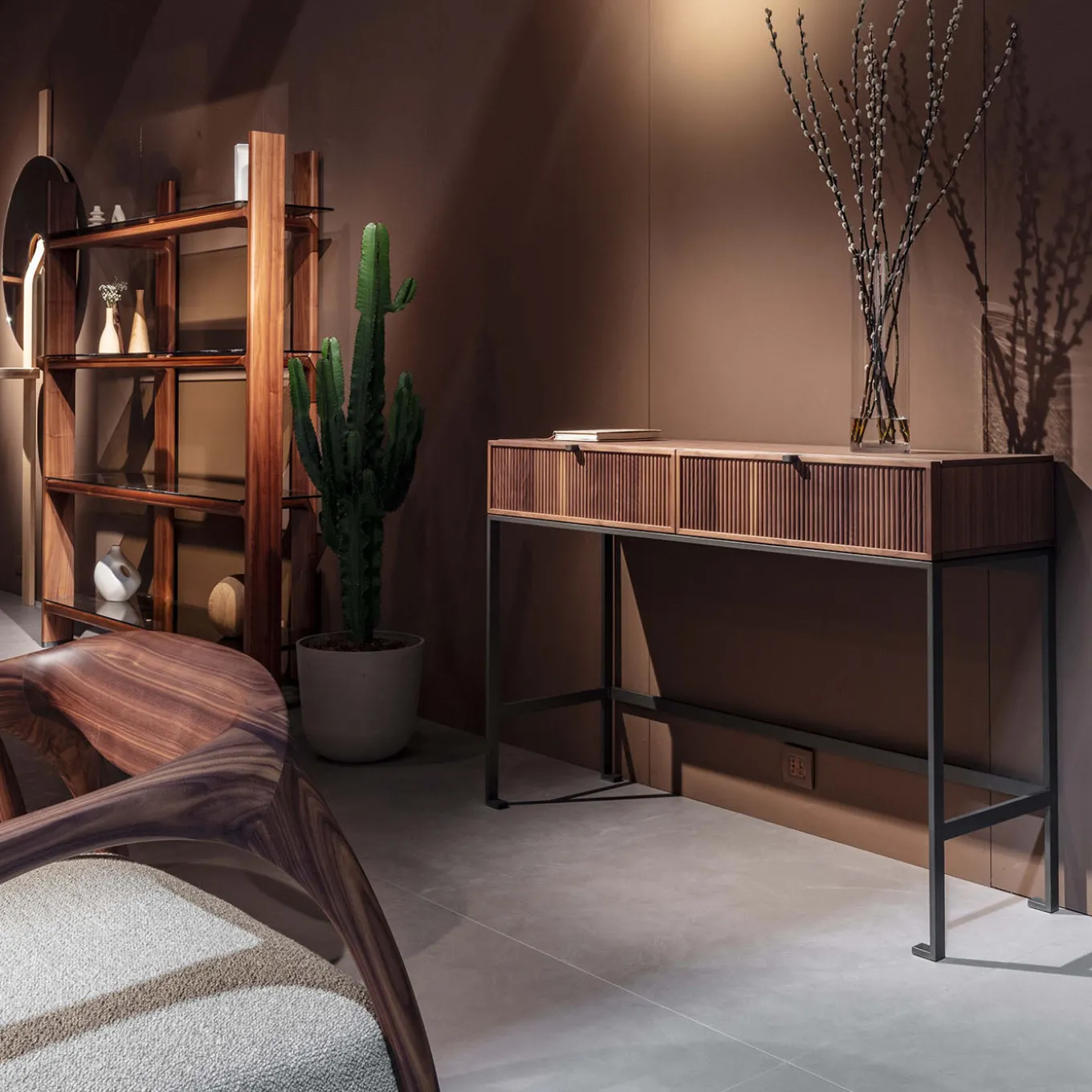 Melody Canaletto Walnut Wood Console Table