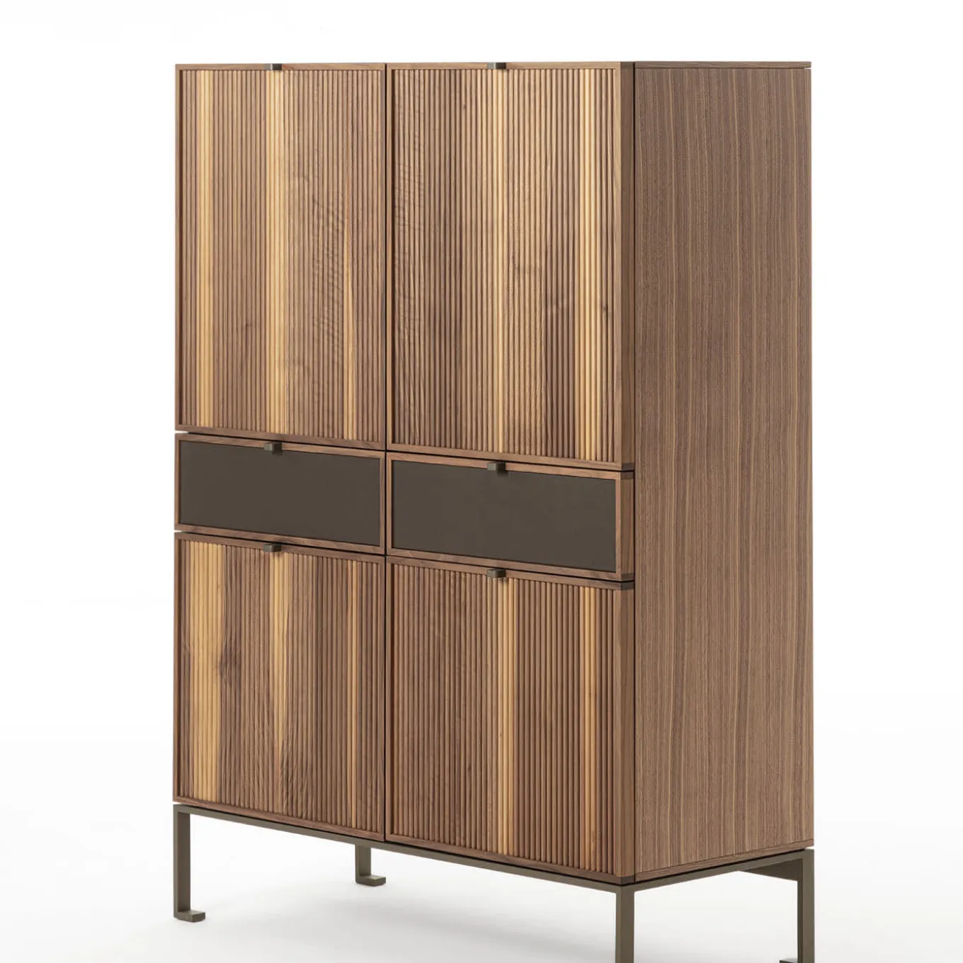 Melody L Canaletto Walnut Wood Storage Cabinet