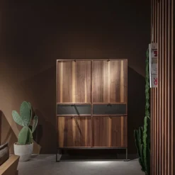 Melody L Canaletto Walnut Wood Storage Cabinet