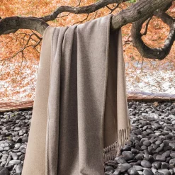 Melrose Double-Sided Beige Small Blanket