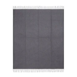 Melrose Fringed Gray Small Blanket