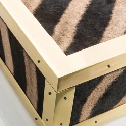 Memories Zebra Skin And Brass Box