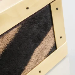 Memories Zebra Skin And Brass Box