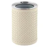 Menfi Handwoven Ivory Leather Bottle Cooler