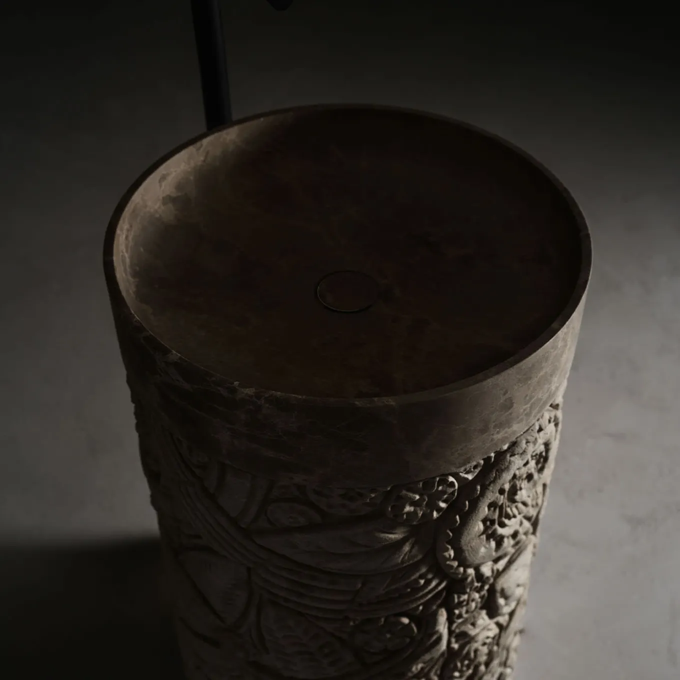 Mercy Emperador Light Marble Freestading Washbasin