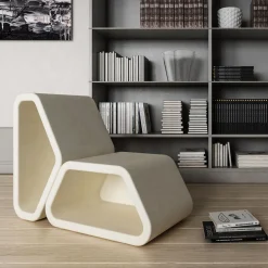 Messapo Lecce Limestone Lounge Chair by Noii Studio