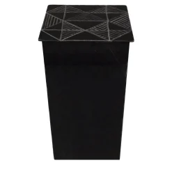 Metal Storage Vase with Cesta Pattern Lid