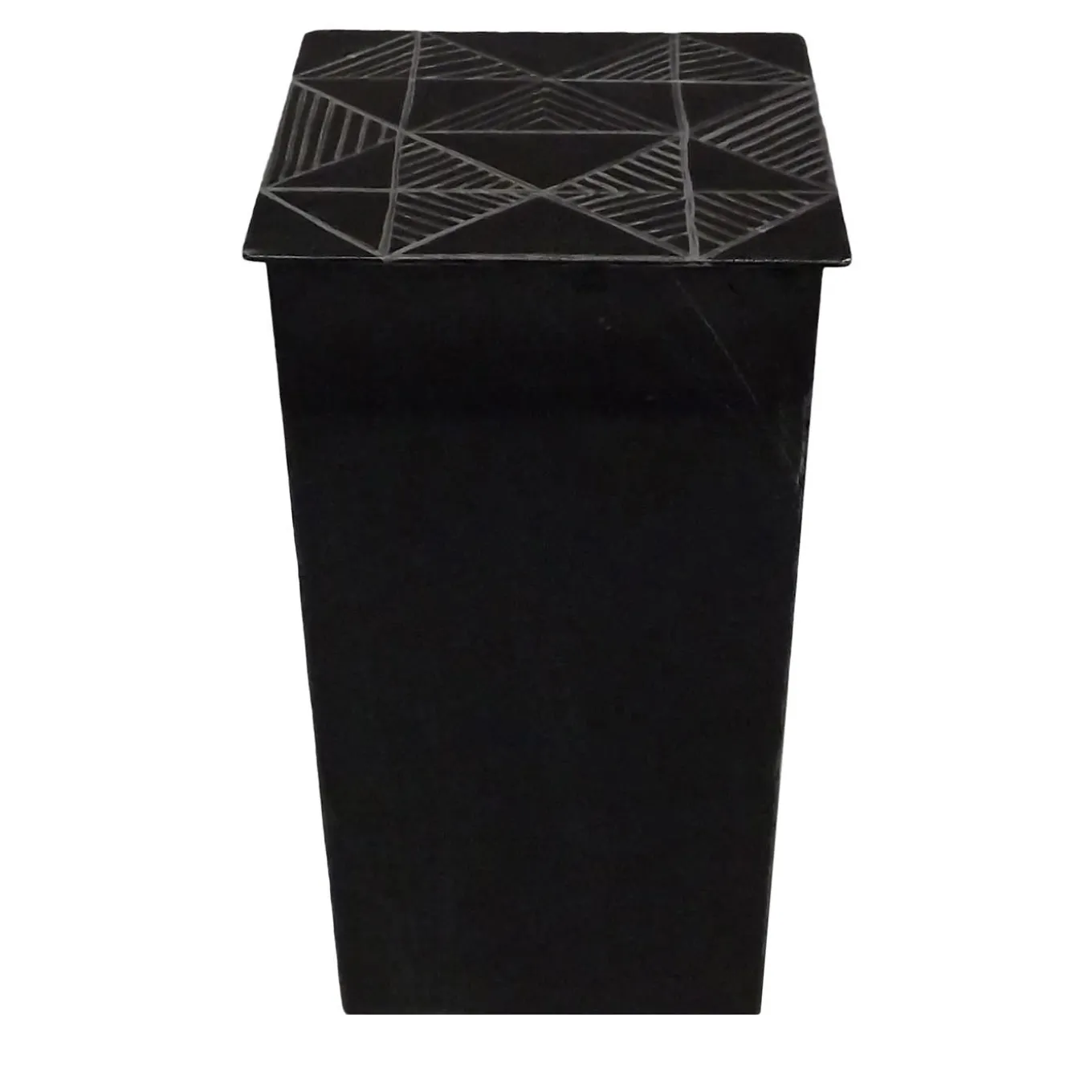 Metal Storage Vase with Cesta Pattern Lid