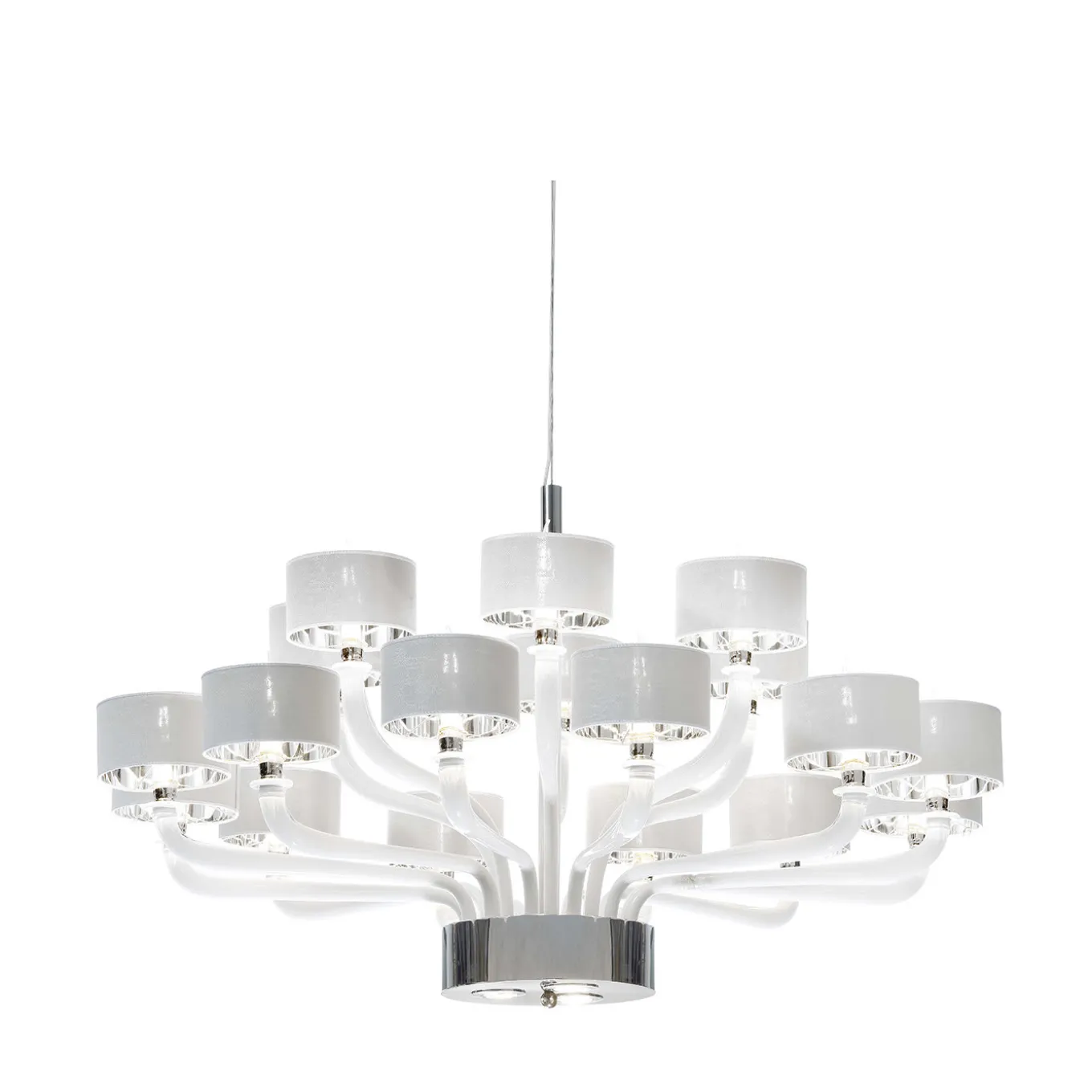 Metal Venetian Glass Chandelier