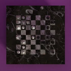 Metis Black Marble Chess Set