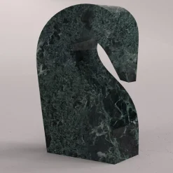 Metis Horse's Head-Shaped Verde Alpi Sculpture