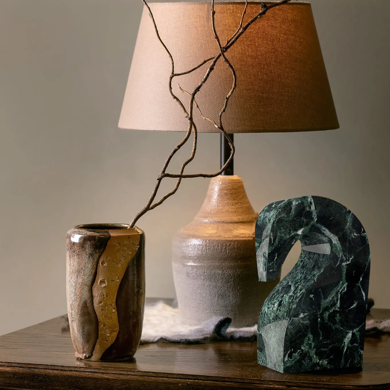 Metis Horse's Head-Shaped Verde Alpi Sculpture