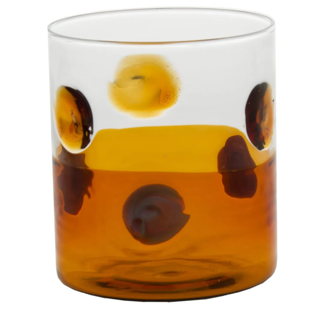 Mezzo & Mezzo Bolle Amber Glass