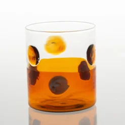 Mezzo & Mezzo Bolle Amber Glass