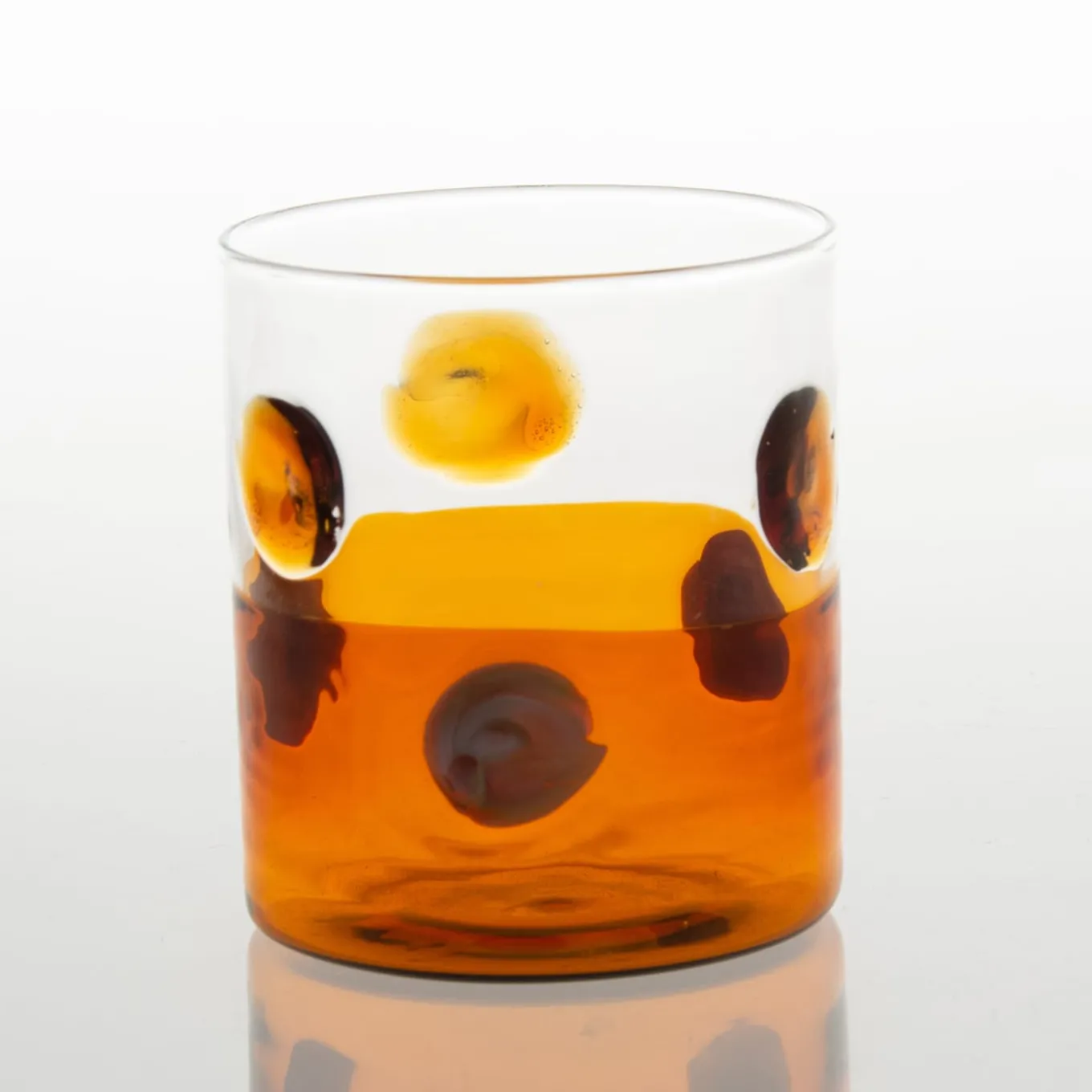 Mezzo & Mezzo Bolle Amber Glass