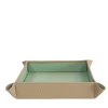 Michelangelo Beige and Green Empty-Pocket Tray