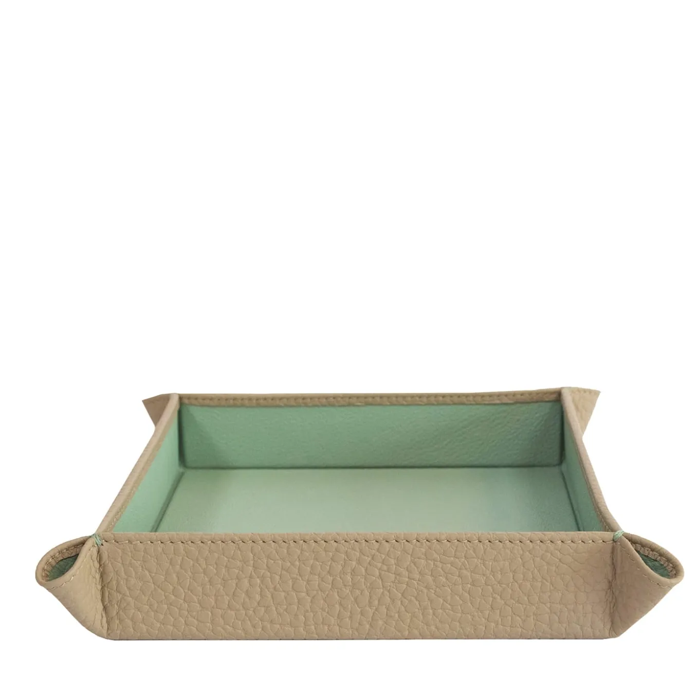 Michelangelo Beige and Green Empty-Pocket Tray