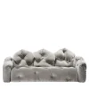Michetta Three-seater Gray Velvet Sofa by Gaetano Pesce