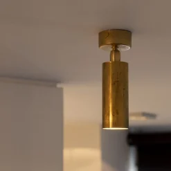 Micro Kyle Pl Gold Brass Ceiling Lamp