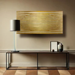 Midnight Wood Engraving with Gold & Silver Leaf by Giuseppe Caiafa